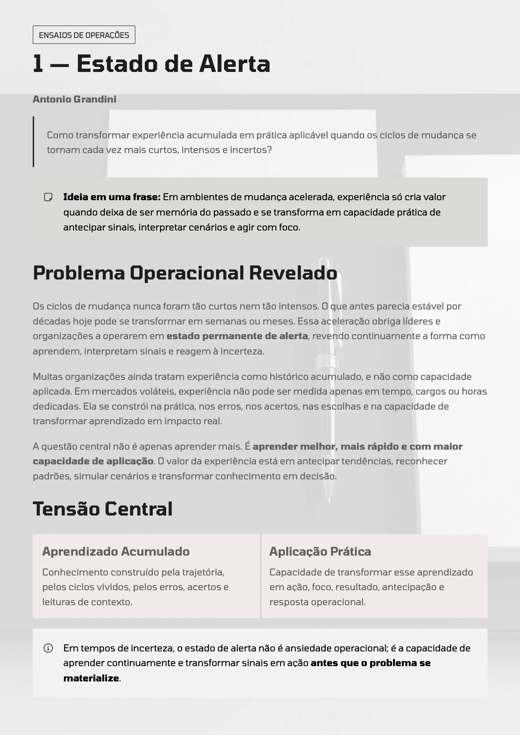 Página 1: Ensaio 01 — Estado de Alerta · 1/4