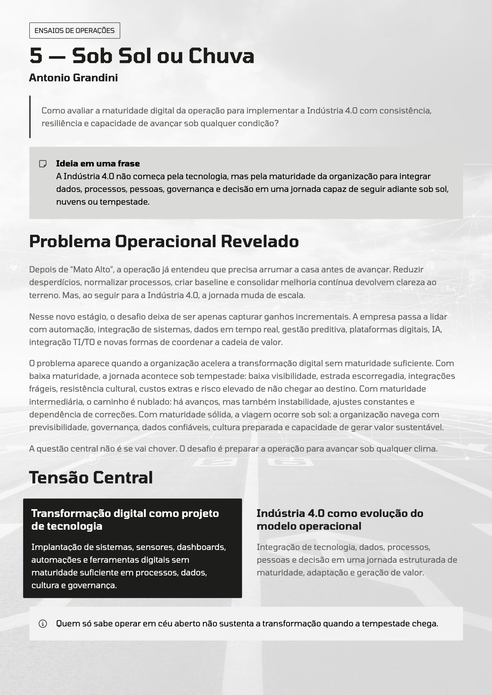 Página 17: Ensaio 05 — Sob Sol ou Chuva · 1/4