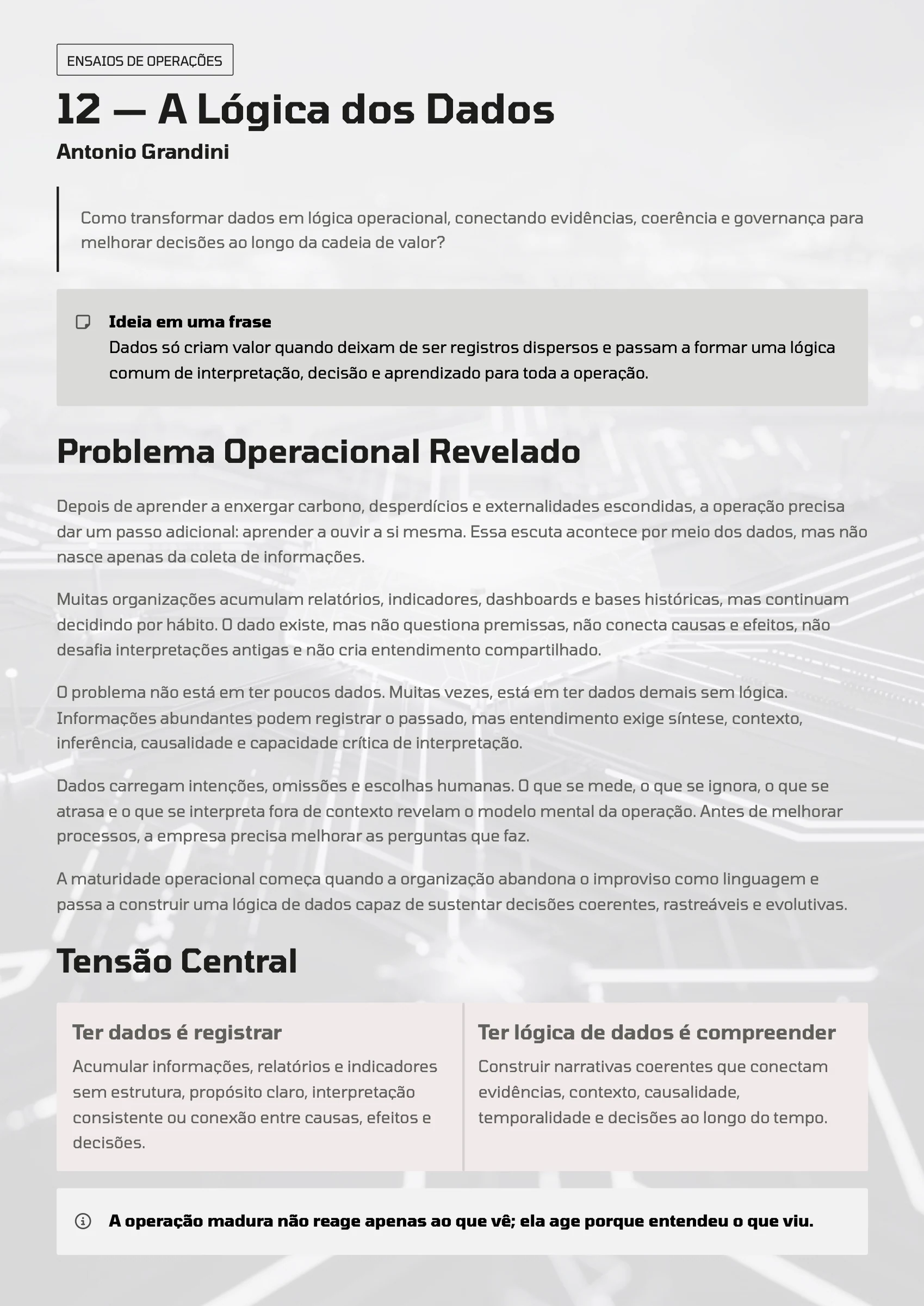 Página 45: Ensaio 12 — A Lógica dos Dados · 1/4