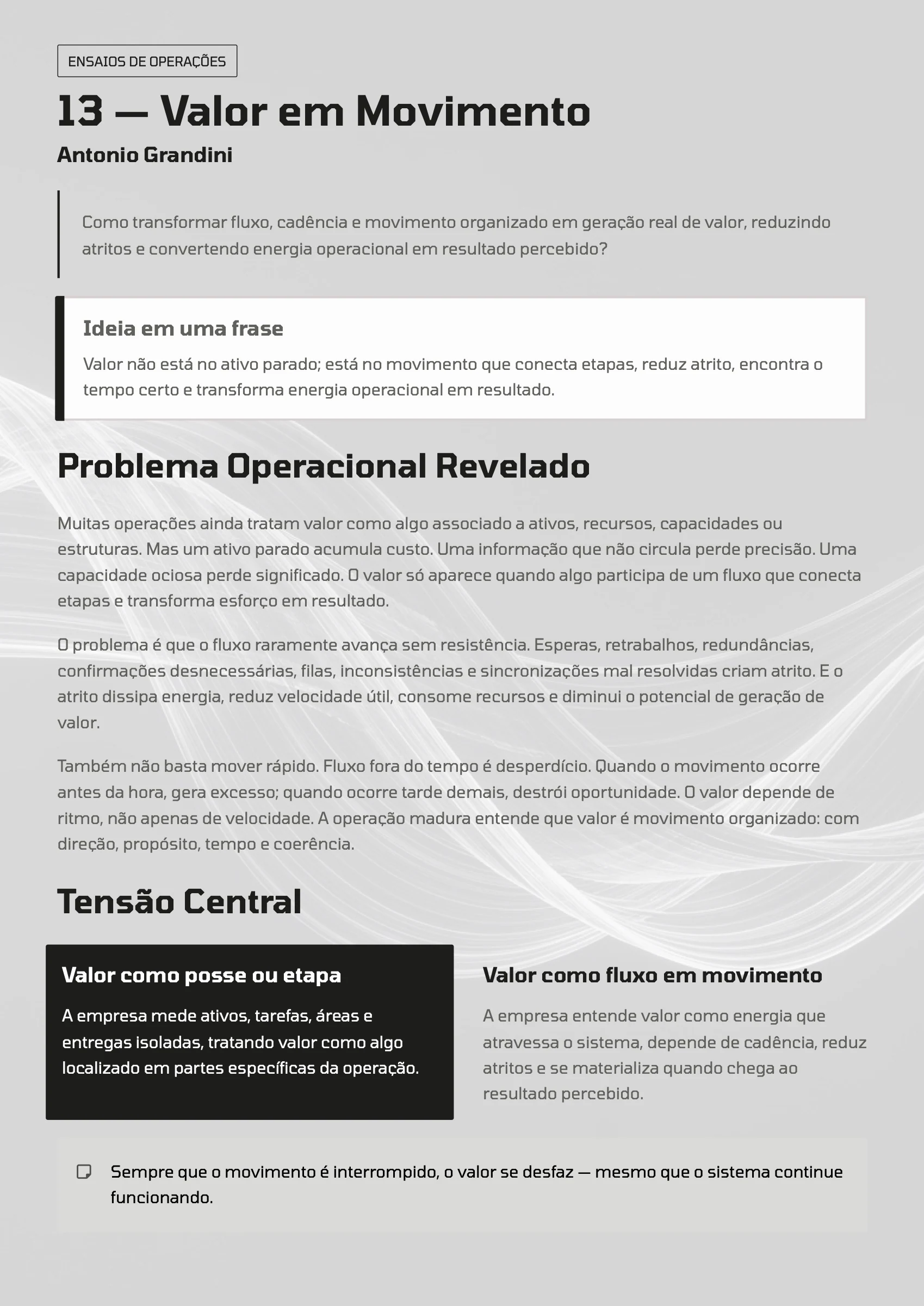 Página 49: Ensaio 13 — Valor em Movimento · 1/4