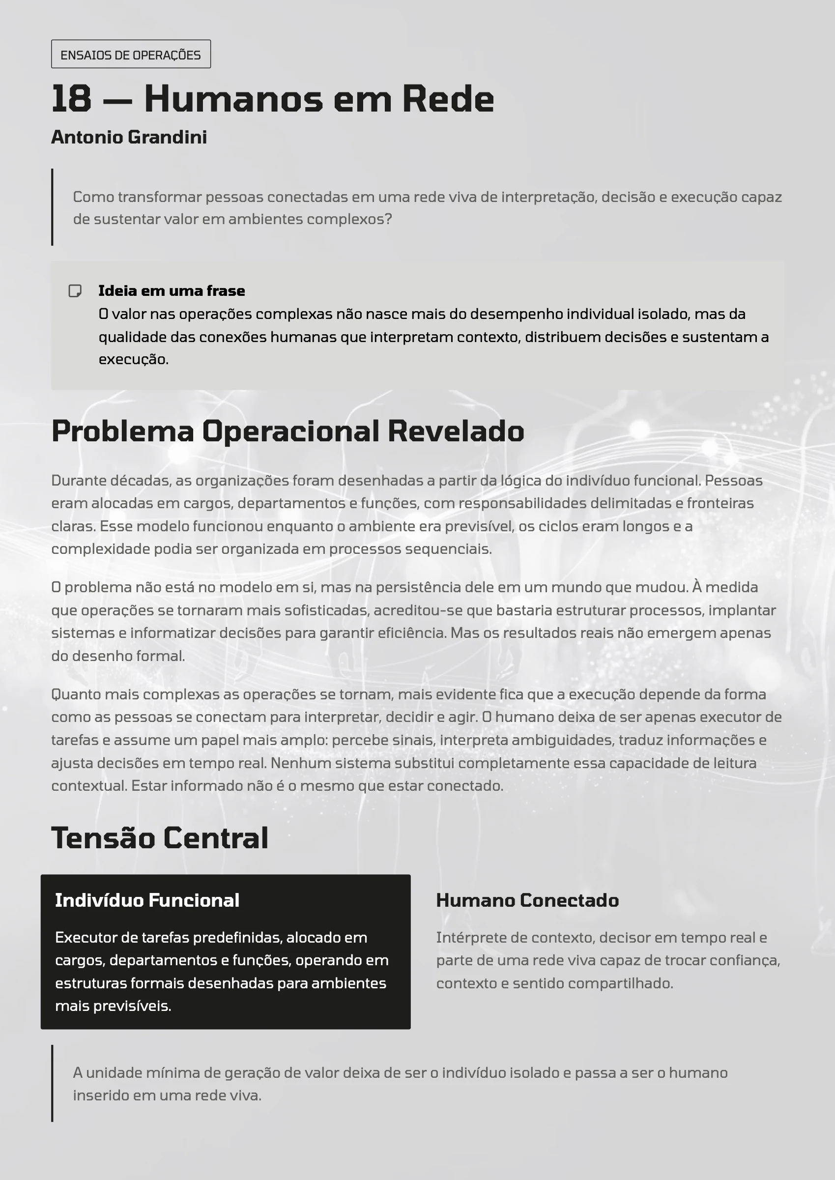 Página 69: Ensaio 18 — Humanos em Rede · 1/4
