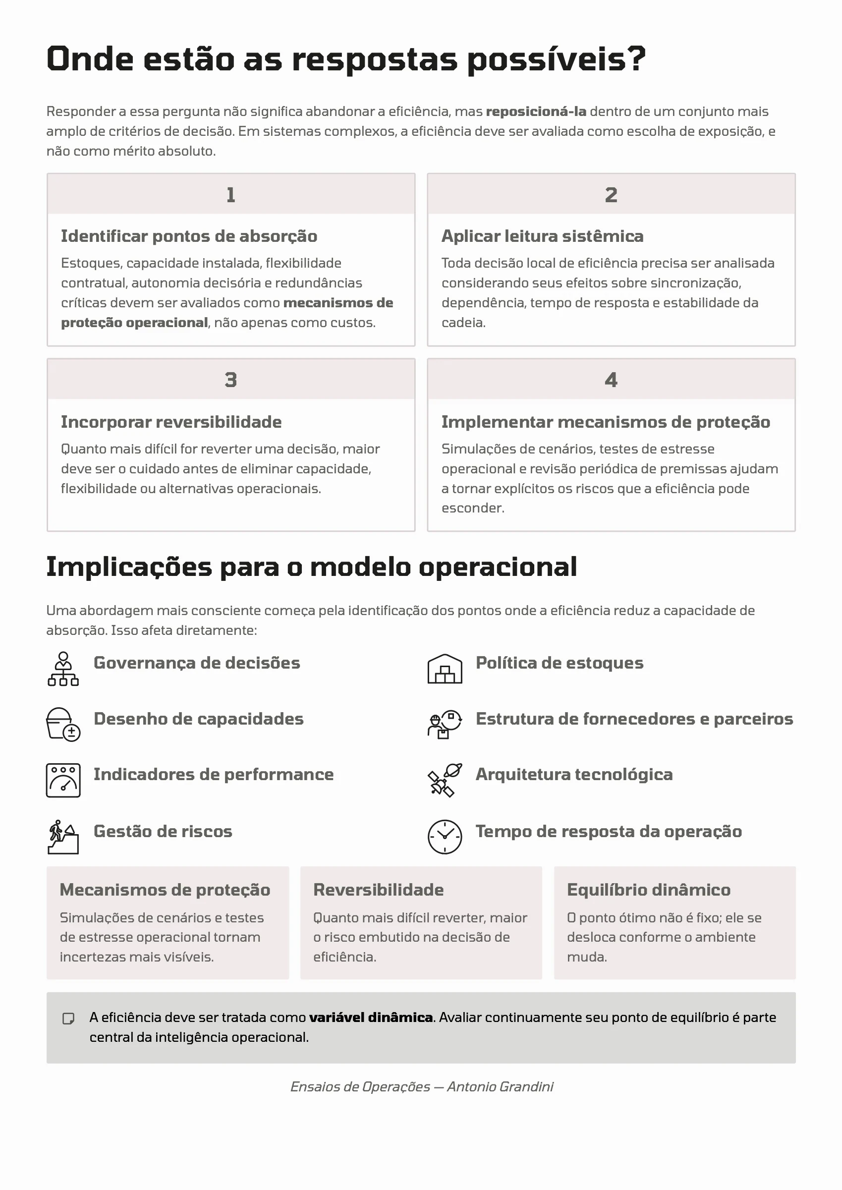 Página 83: Ensaio 21 — Quais são os limites da eficiência operacional em sistemas cada vez mais complexos? · 3/4